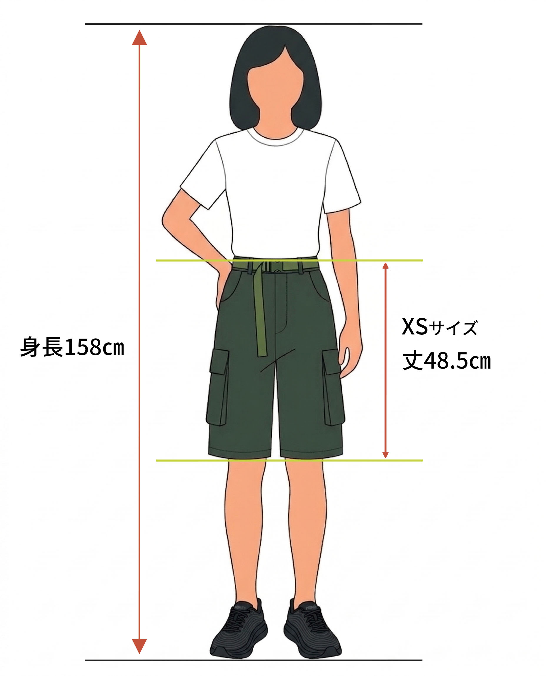着用イメージ 158cm / XS